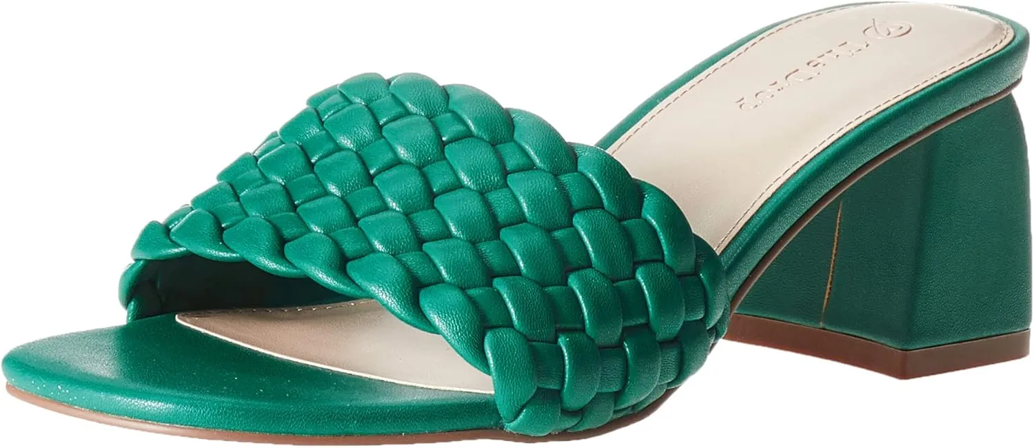 The Drop Women's Paisley Woven Square-Toe Block-Heel Sandal