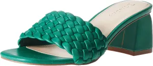 The Drop Women's Paisley Woven Square-Toe Block-Heel Sandal
