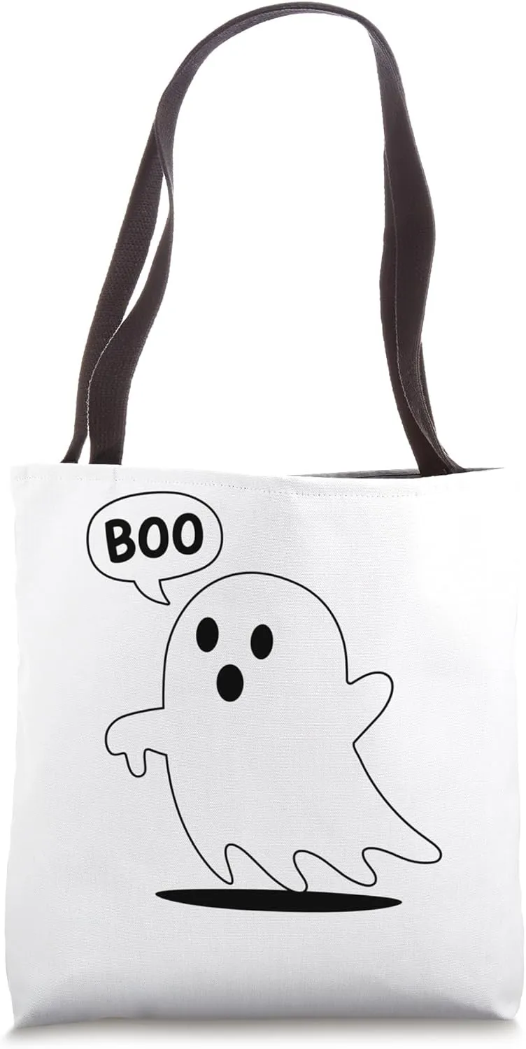 Thumbs Down Ghost Screaming Boo Disapproval Ghost halloween Tote Bag