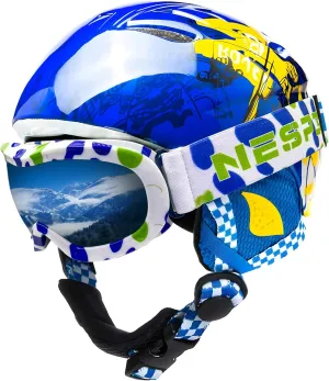 Toddler & Kids Ski Helmet Combo Pack with Googles - Lightweight, Small Size, Ages 2-6, ASTM Certified