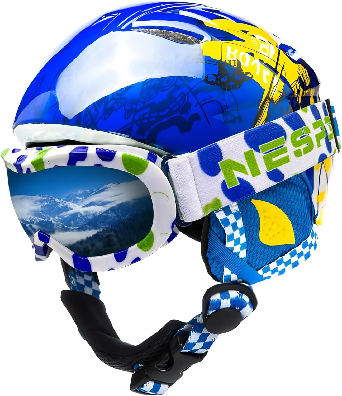 Toddler & Kids Ski Helmet Combo Pack with Googles - Lightweight, Small Size, Ages 2-6, ASTM Certified
