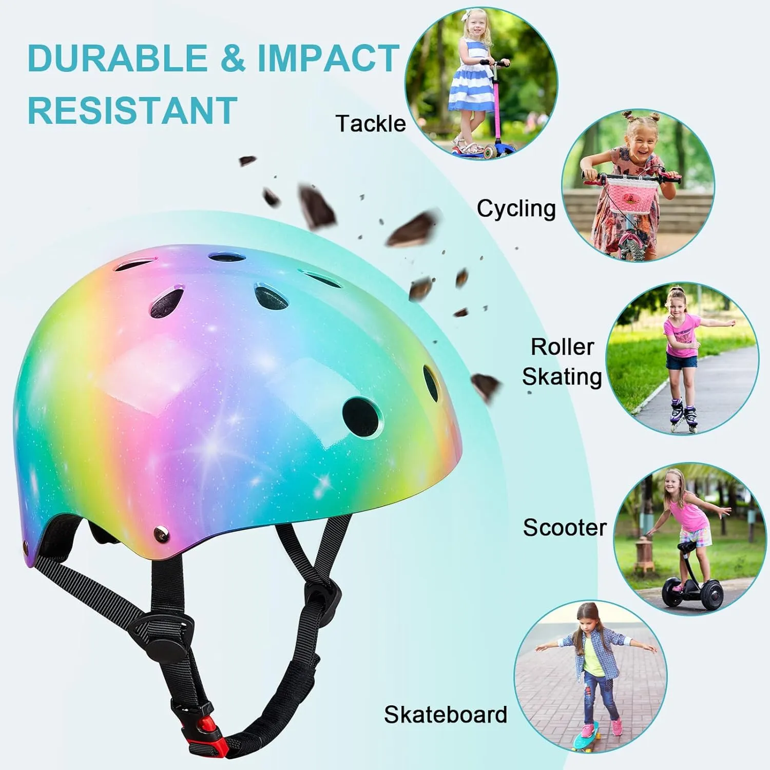 Toddler Helmet, Bienbee Kids Bike Helmet Skateboard Helmets for Bicycle Balance Bike Scooter for Girls Kids Age 3-5-8-14 Years