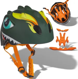 Toddler Helmet Kids Bike Helmet for Boys Girls 3 4 5 6Years Old with Dinosaur 3D Lightweight Safety Certified,Toddler Bike Cycling Skating Skateboard Scooter Helmet