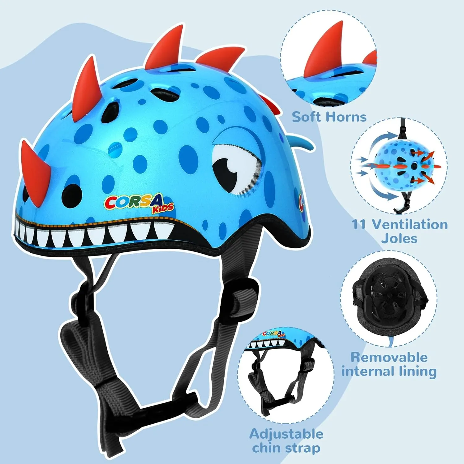 Toddler Helmets 2-4 Years, Lightweight Kids Bike Helmet for Year Boys Girls Multi-Sport Protection with 11 Vents, Child Toddler Bike Helmet for Bicycle Skateboard Scooter Roller