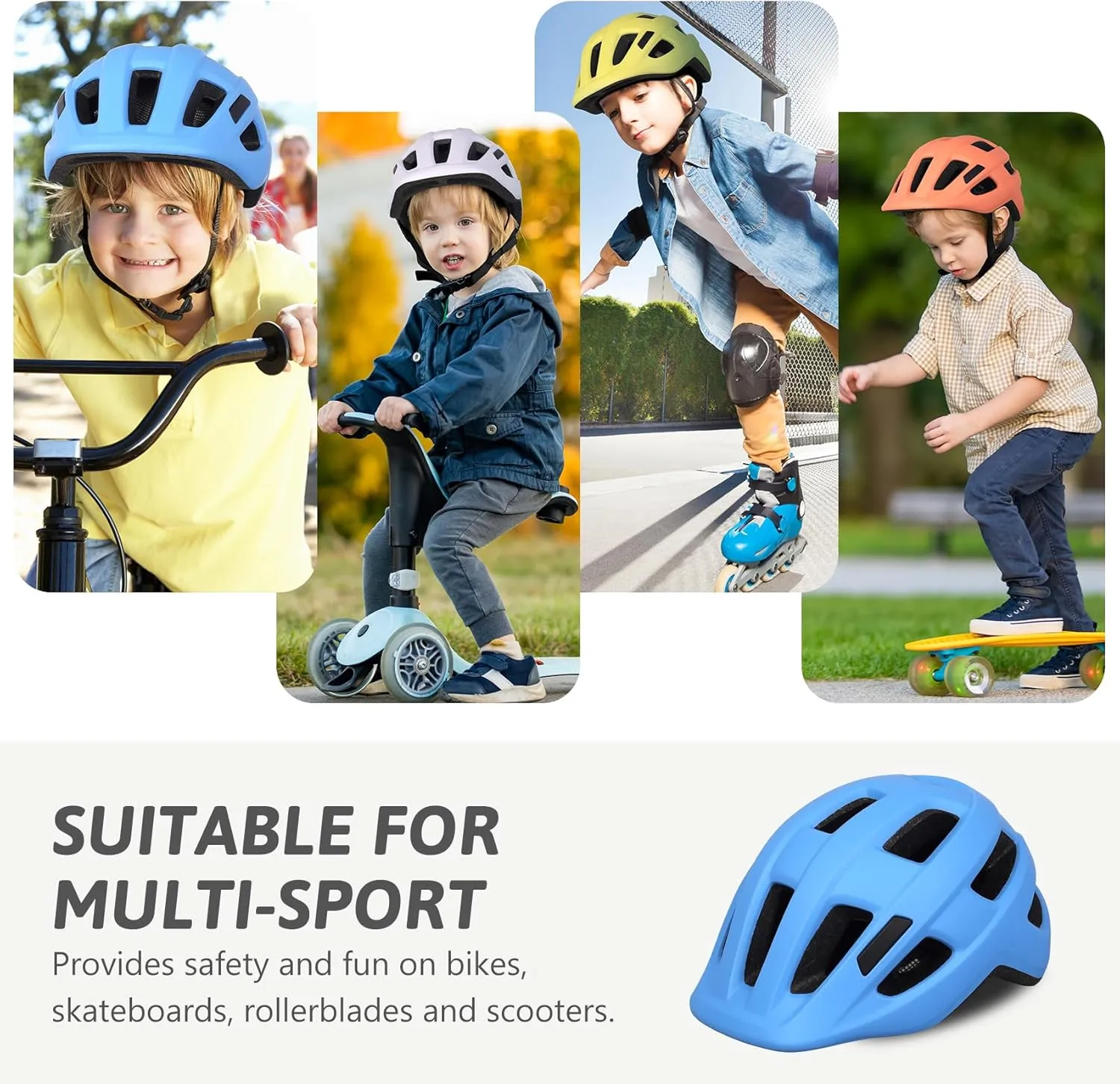 Toddler Kids Bike Helmet, Adjustable Infant Baby Bicycle Helmet for Age 1-3-5-8 Years Child Boys Girls, Lightweight for Multi-Sport Scooter Skateboard, 2 Sizes