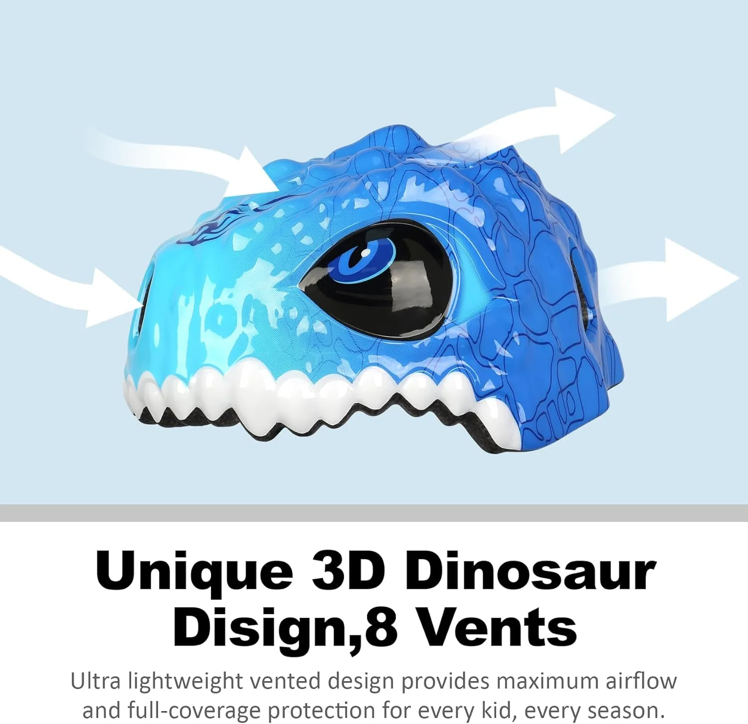 Toddler Kids Bike Helmet,3D Dinosaur Helmets for Boys Girls Infant/Baby to Children 1/2/3/4/5/6/7/8 Years Old Lightweight Adjustable Multi-Sports Bicycle Scooter Skateboard Skating Cycling
