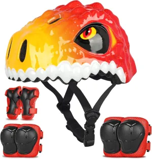 Toddler Kids Bike Helmet,3D Dinosaur Helmets for Boys Girls Infant/Baby to Children 1/2/3/4/5/6/7/8 Years Old Lightweight Adjustable Multi-Sports Bicycle Scooter Skateboard Skating Cycling