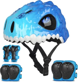 Toddler Kids Bike Helmet,3D Dinosaur Helmets for Boys Girls Infant/Baby to Children 1/2/3/4/5/6/7/8 Years Old Lightweight Adjustable Multi-Sports Bicycle Scooter Skateboard Skating Cycling