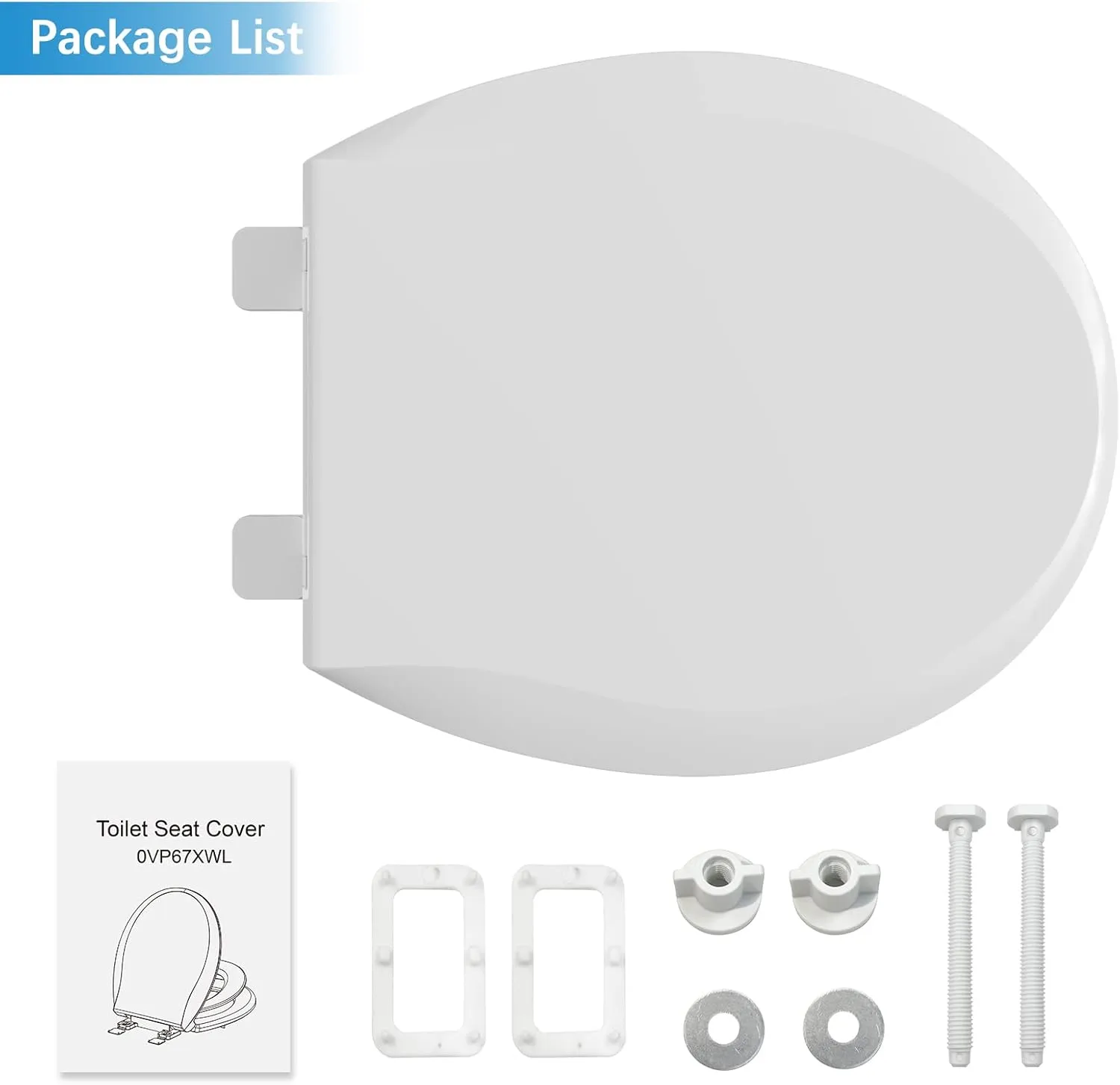 Toilet Seat, Round Toilet Seat with Toddler Seat Built in, Potty Training Toilet Seat Round Fits Both Adult and Child, with Slow Close and Magnets- Round