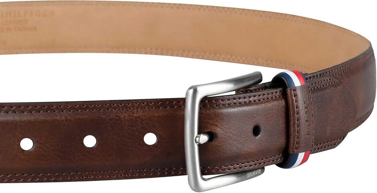 Tommy Hilfiger Men's Everyday Casual Jean Belt with Classic Harness Buckle