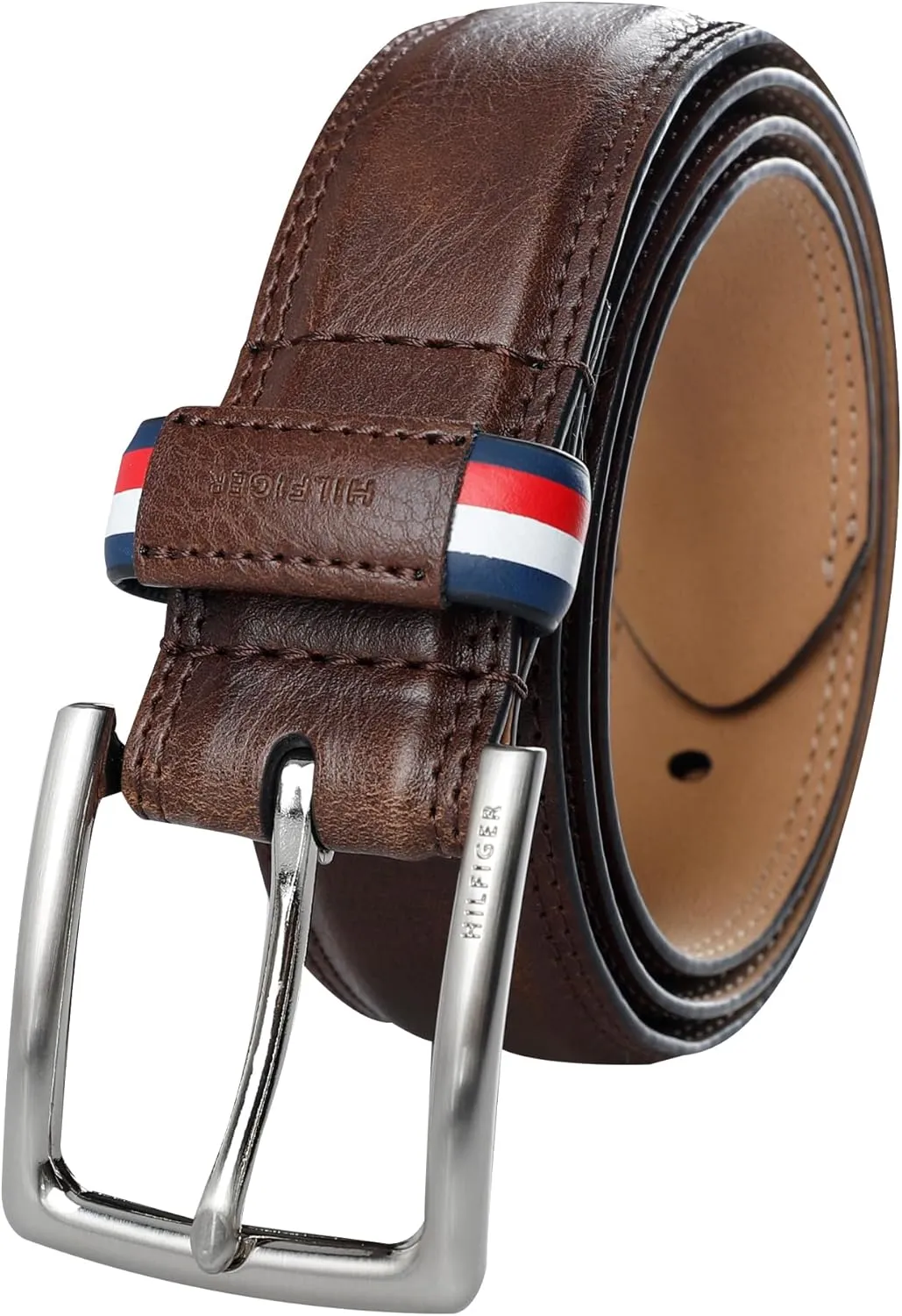 Tommy Hilfiger Men's Everyday Casual Jean Belt with Classic Harness Buckle