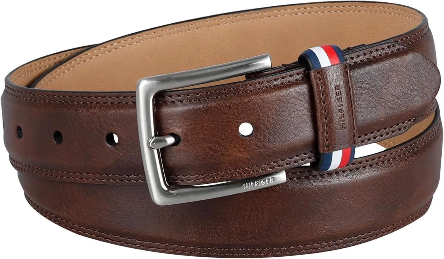 Tommy Hilfiger Men's Everyday Casual Jean Belt with Classic Harness Buckle