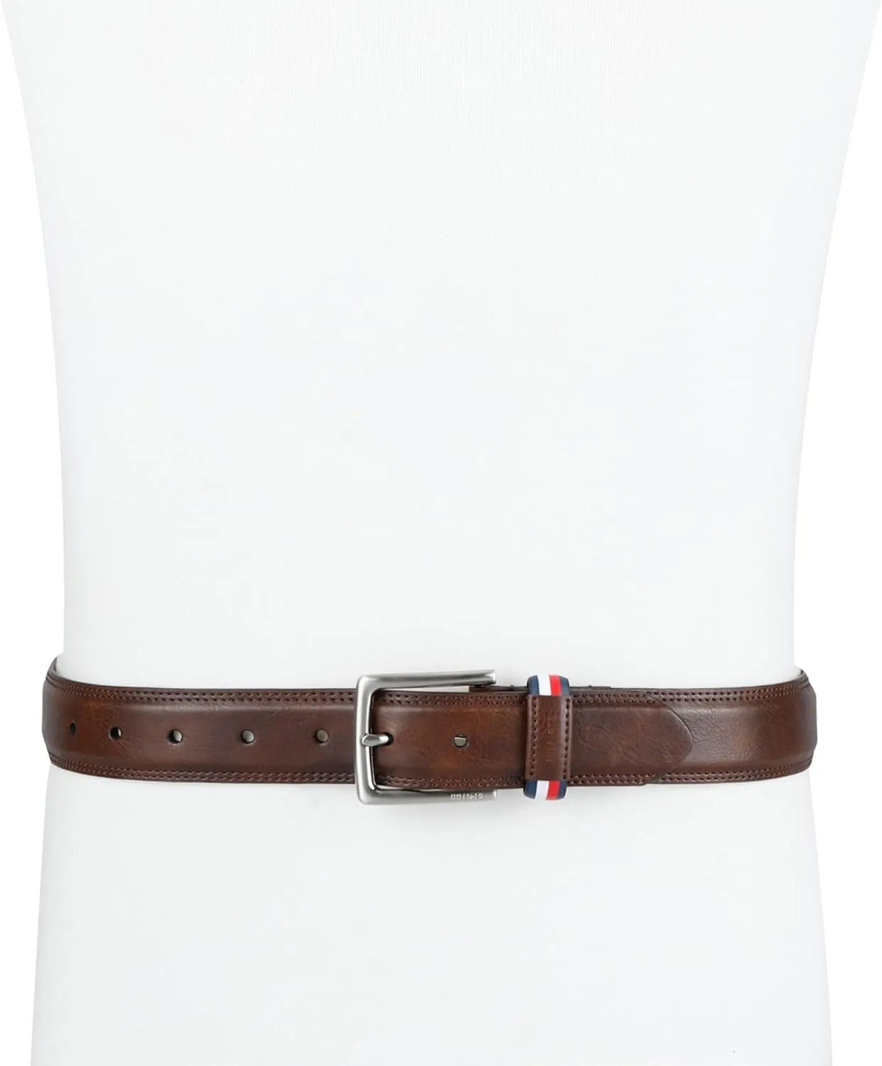 Tommy Hilfiger Men's Everyday Casual Jean Belt with Classic Harness Buckle