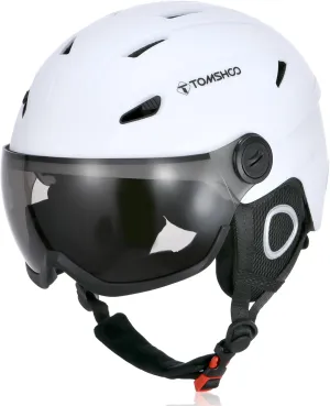 TOMSHOO Ski Helmet Snow Helmet Lightweight with Ajustable Vents Removable Goggles Liner Ear Pads, Protective Gear for Skiing Snowboarding Cycling