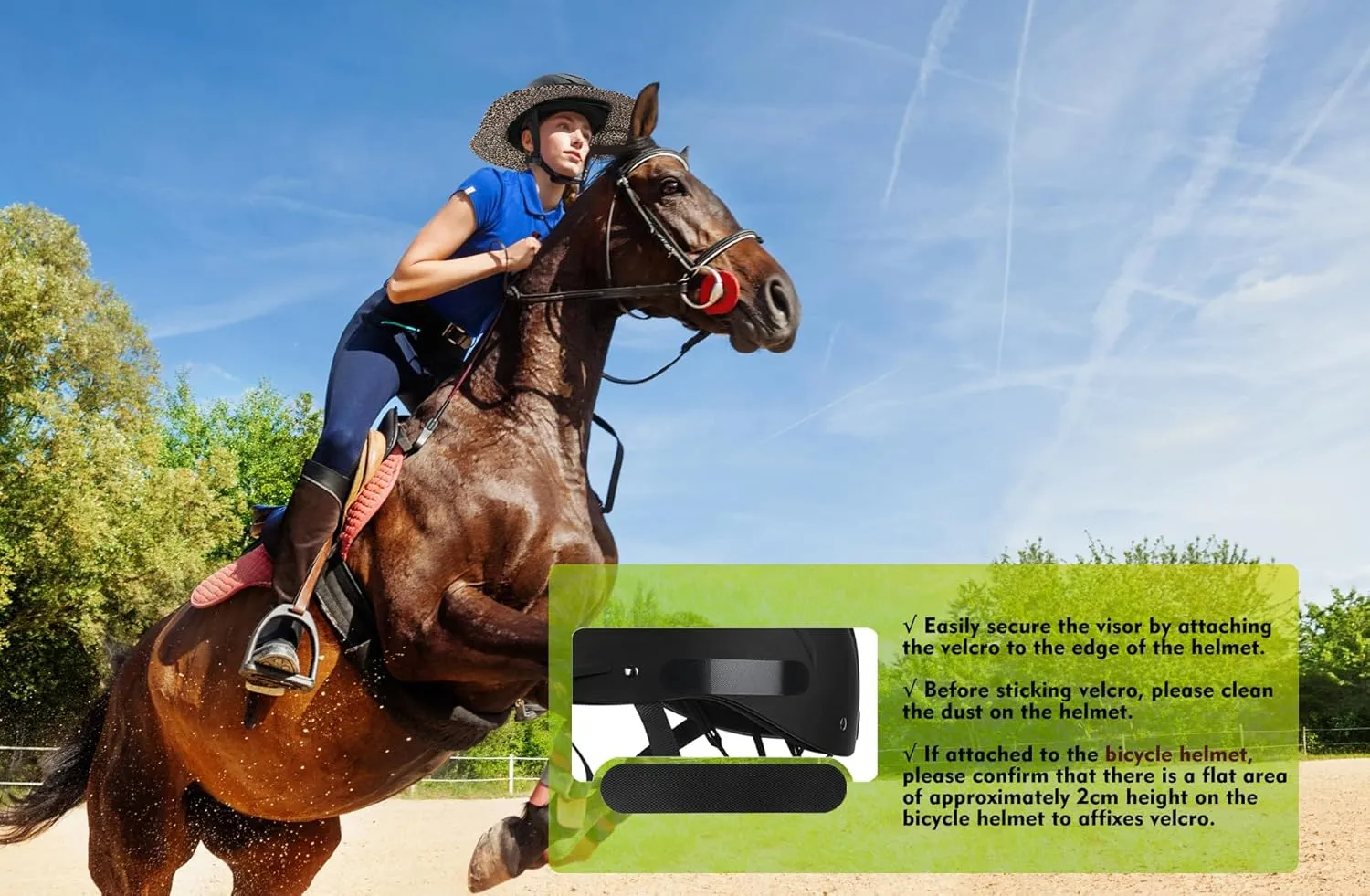Tontron Horsriding Helmet Visor |Helmet Sunshade with Detachable Neck Flap