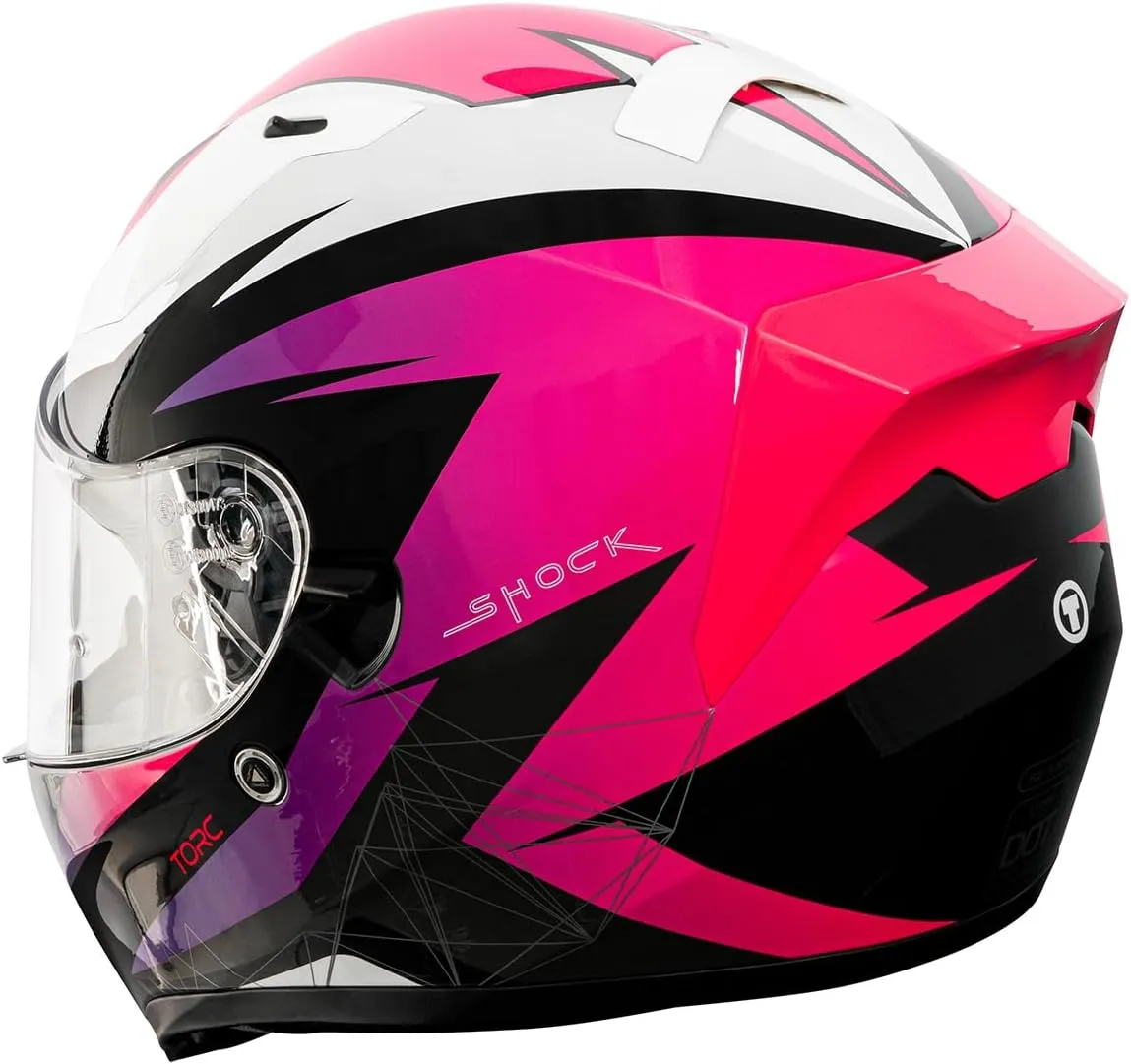 TORC T15 Unisex-adult full-face-helmet-style Motorcycle Helmet With Solid Color