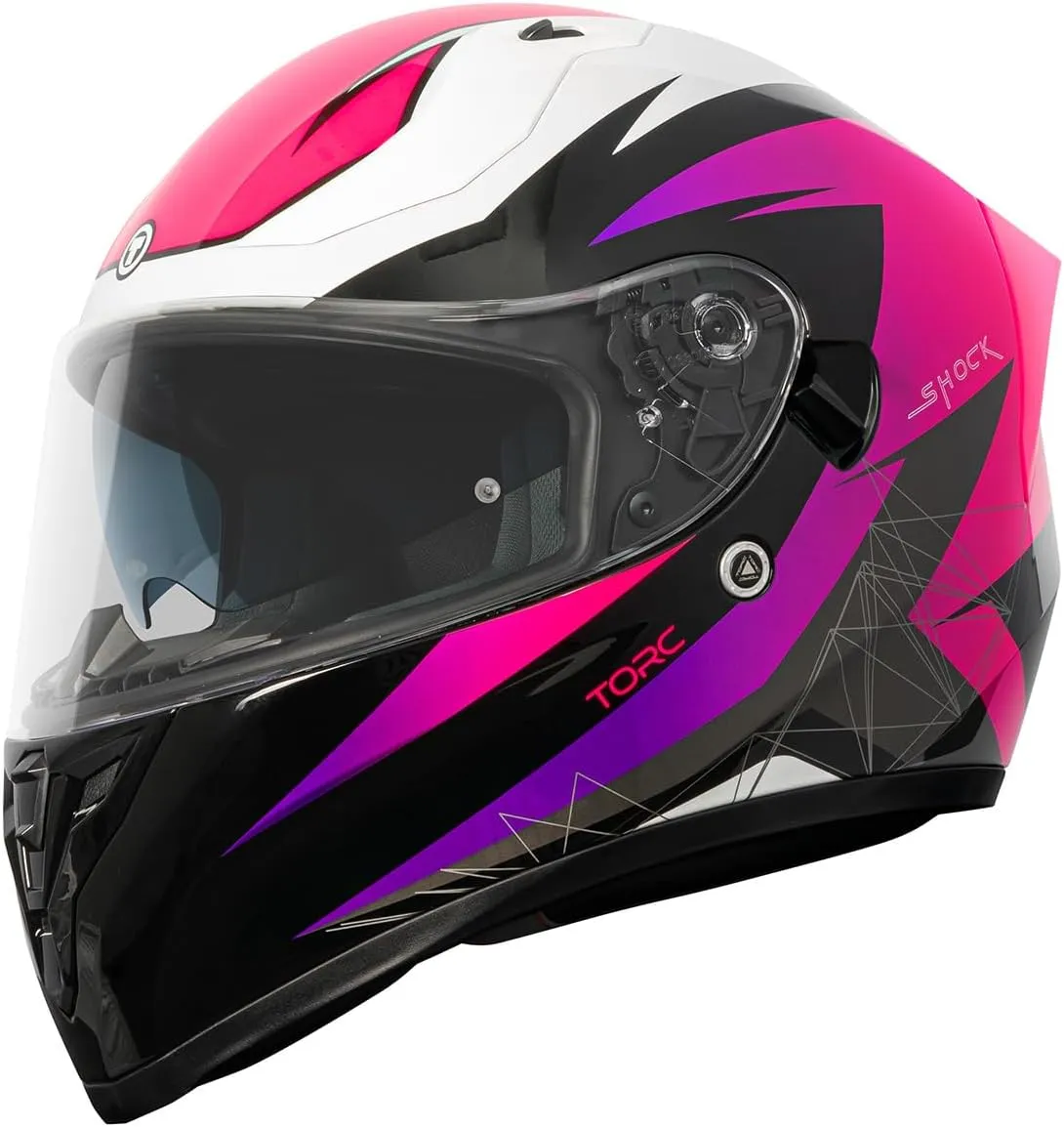 TORC T15 Unisex-adult full-face-helmet-style Motorcycle Helmet With Solid Color