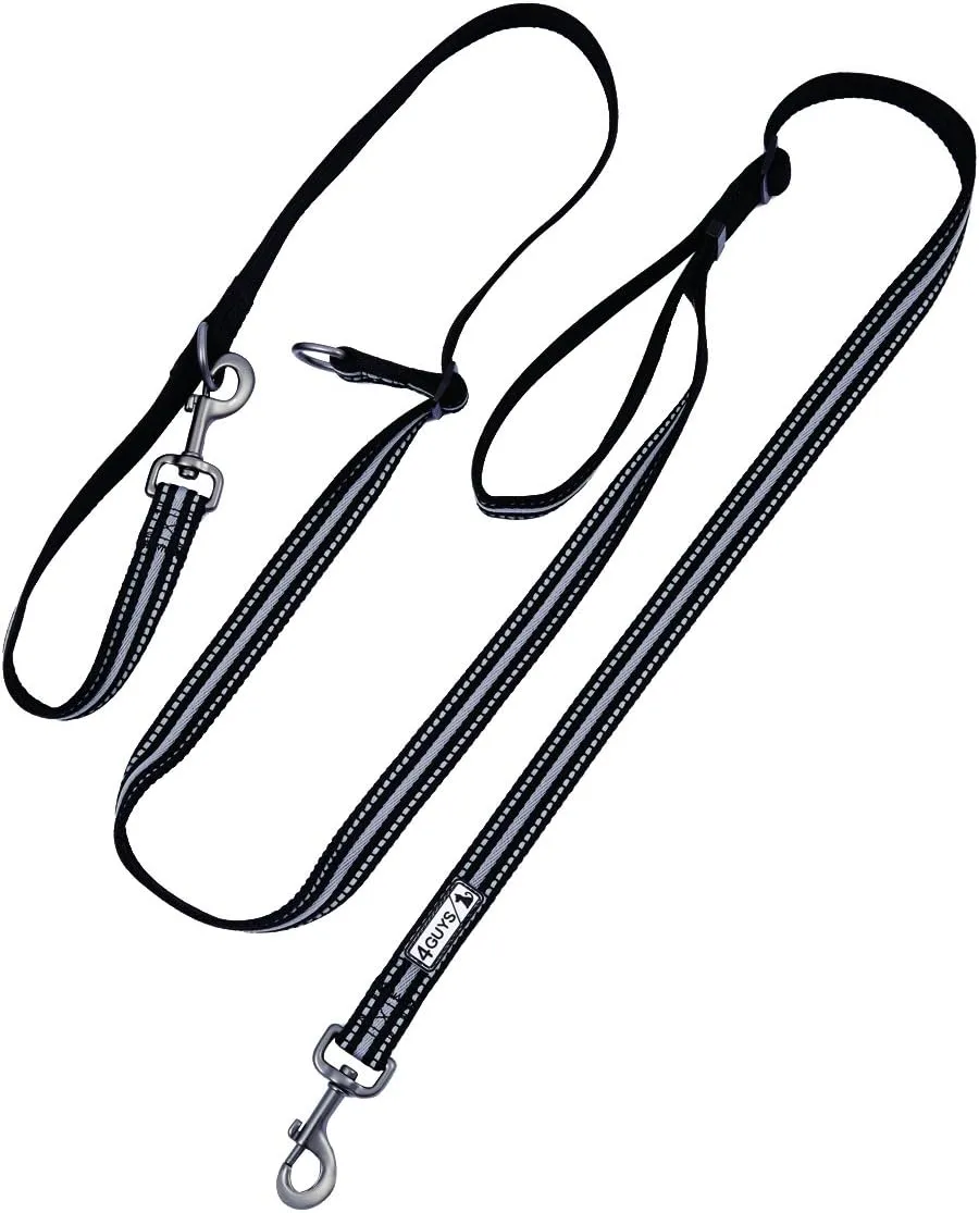 Total Control, Multi-Function, Hands-Free Dog Leash, Easy Control for Large and Medium Dogs, No Pull Harness Hiking Walking Running, Safety Reflective Leash at Nighttime