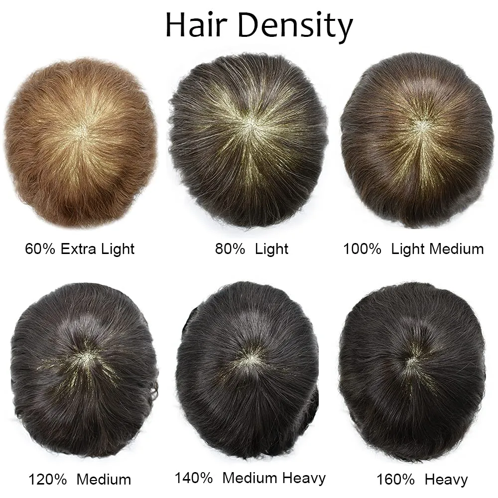 Toupee For Men Thin Skin 0.04MM Mens Toupee 100% European Human Hair System For Men V-loop Invisible Hairline Mens Hair Piece 8X10-80% light density#17 DARK ASH BLONDE
