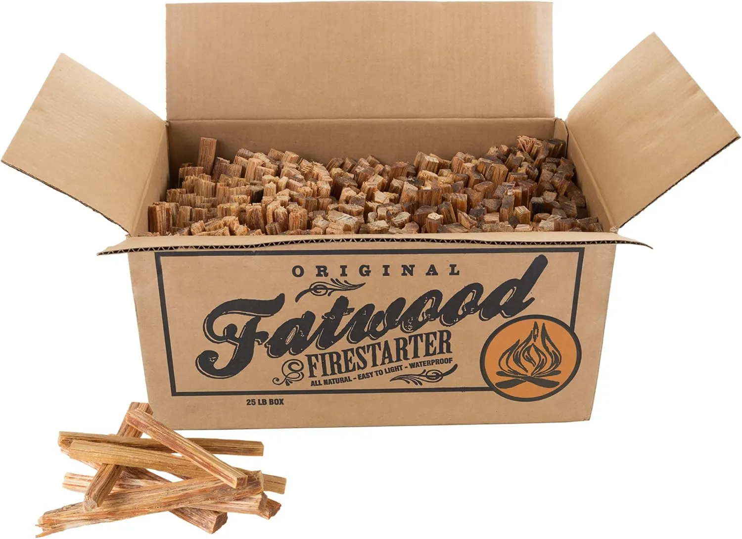 Trademark Fatwood Firestarter Kindling Sticks,Brown