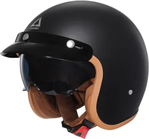 TRIANGLE 3/4 Motorcycle Helmet,Retro Vespa Open Face Adults Helmets with Visor,Half Face Moped Helmet for Men & Women,DOT Approved Helmets for Cruiser Scooter(L)