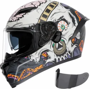 TRIANGLE Motorcycle Helmets Full face Helmet for Adults Men and Women Dual Visor with Internal Sunshield DOT Approved (Black Gray, Medium)