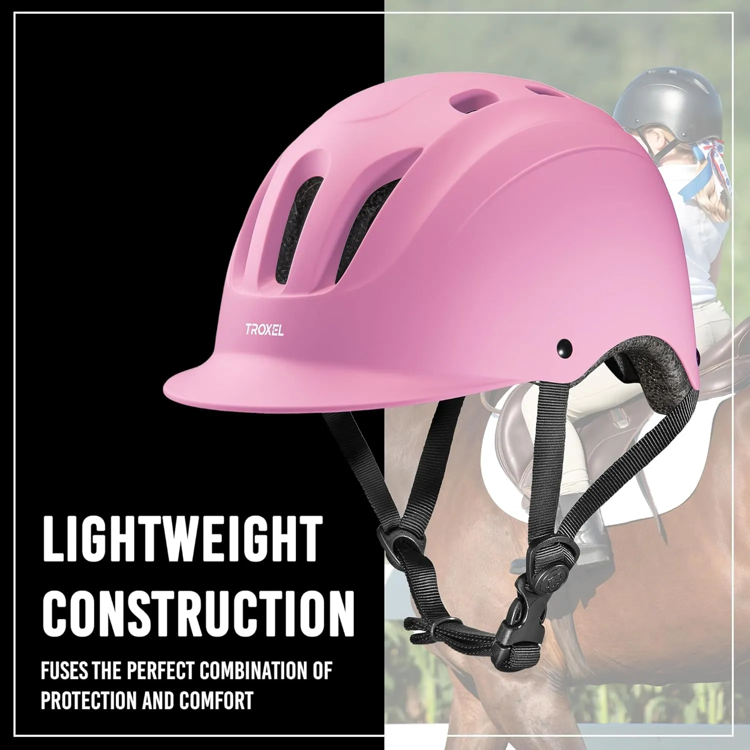 Troxel Sport 2.0 Injection Molded Horse Riding Helmet, Lightweight Adjustable Design, Safety Horseback Riding Gear