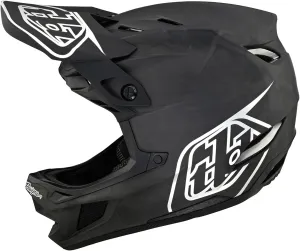 Troy Lee Designs D4 Carbon Helmet for Bicycle/BMX/Enduro Racing, MIPS Protection, Full Face, Carbon Shell, Lightweight/Breathable, Stealth Black/Silver, Small, SKU 139437002