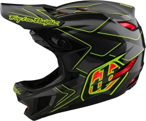 Troy Lee Designs D4 Composite Helmet for Bicycle/BMX/Enduro Racing, Full Face, Composite Shell, Lightweight/Breathable, Ghostwing Gray, Large