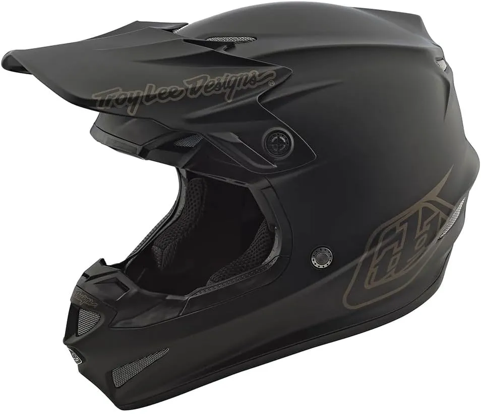 Troy Lee Designs GP Anarchy Adult Offroad Motocross Dirt Bike ATV Powersports Racing Full Face Helmets Lightweight Ventilated Youth GP Helmet; Mono Black MD