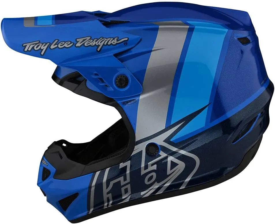 Troy Lee Designs GP Anarchy Adult Offroad Motocross Dirt Bike ATV Powersports Racing Full Face Helmets Lightweight Ventilated Youth GP Helmet; NOVA Blue MD