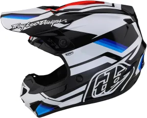 Troy Lee Designs GP Helmet for Motocross MX, Light Weight 16 Vents, Apex White/Blue, LG, SKU 103231014