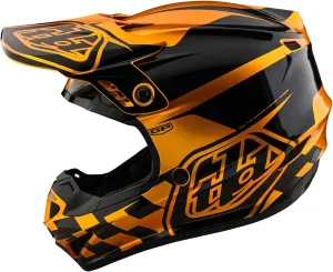 Troy Lee Designs GP Helmet for Motocross MX, Light Weight 16 Vents, Check Up Gold/Black, LG, SKU 103639014