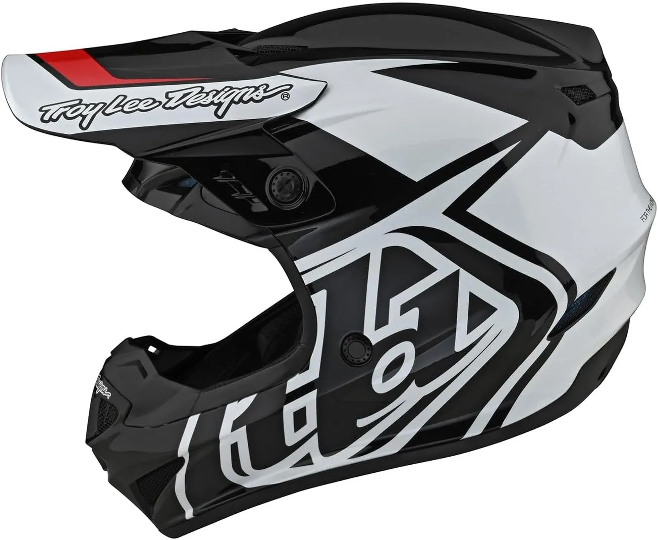 Troy Lee Designs GP Helmet for Motocross MX, Light Weight 16 Vents, Overload Black/White, LG, SKU 103252004