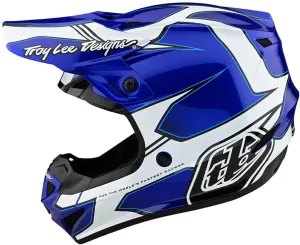 Troy Lee Designs SE4 Helmet for Motocross MX SE4 POLYACRYLITE Helmet; Matrix Blue SM