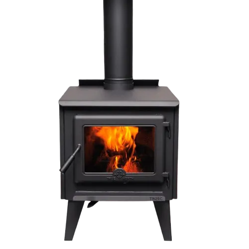 True North TN25C Metallic Black Vented Wood Burning Stove