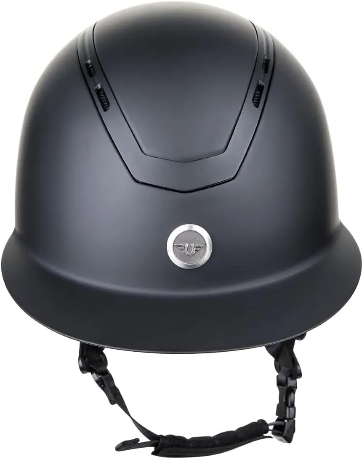 TuffRider Guardian Matte Wide Brim Equestrian Riding Helmet with Mesh Helmet Bag with Assorted Color