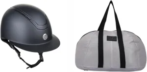 TuffRider Guardian Matte Wide Brim Equestrian Riding Helmet with Mesh Helmet Bag with Assorted Color