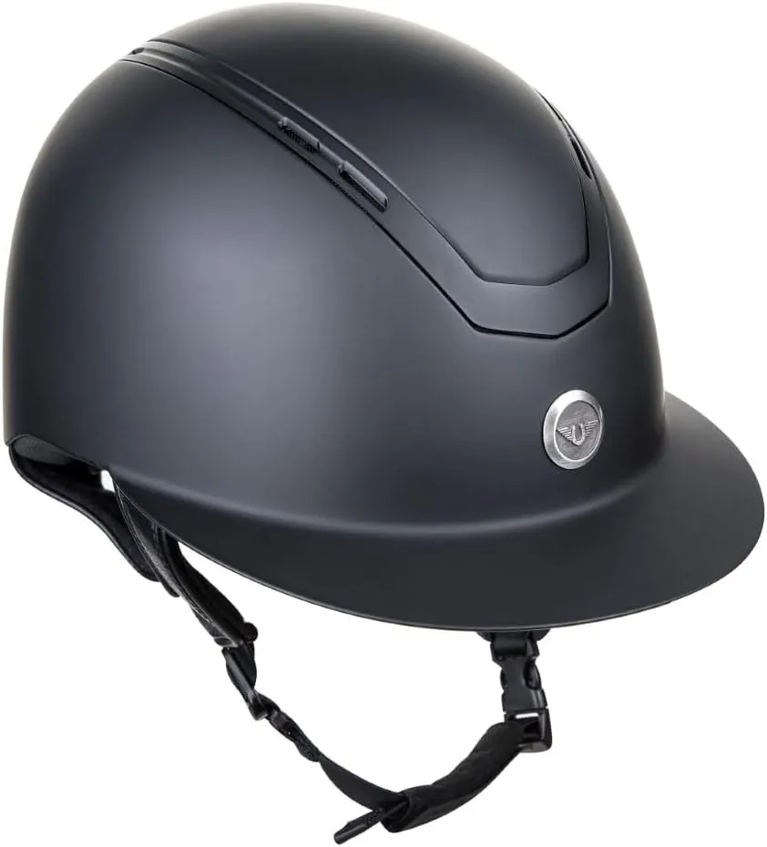 TuffRider Guardian Matte Wide Brim Equestrian Riding Helmet with Mesh Helmet Bag with Assorted Color