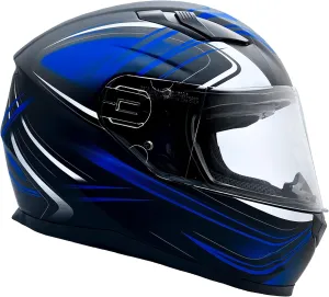 Typhoon Adult Full Face Motorcycle Helmet w/Drop Down Sun Shield DOT Certified