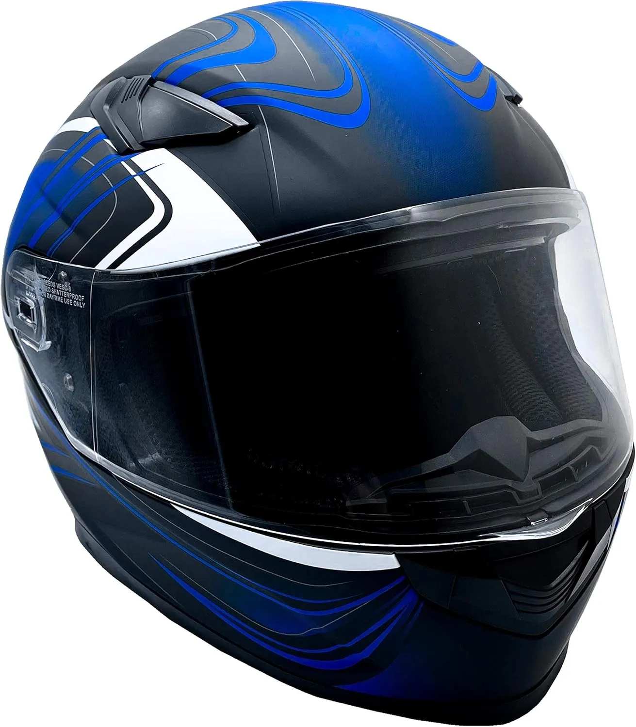 Typhoon Adult Full Face Motorcycle Helmet w/Drop Down Sun Shield DOT Certified