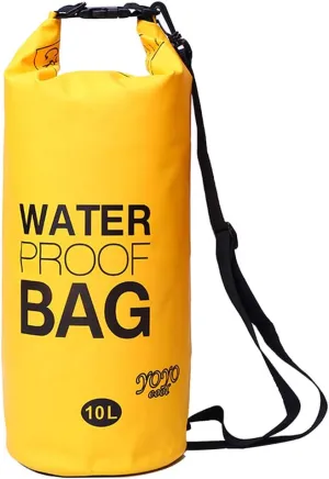 Ultra Dry Premium Waterproof Bag,Sack with Roll Top & Long Adjustable Shoulder Strap Included, Perfect for Kayaking/Boating/Canoeing/Camping/Rafting/Swimming/Fishing/Hiking/Snowboarding,Yellow