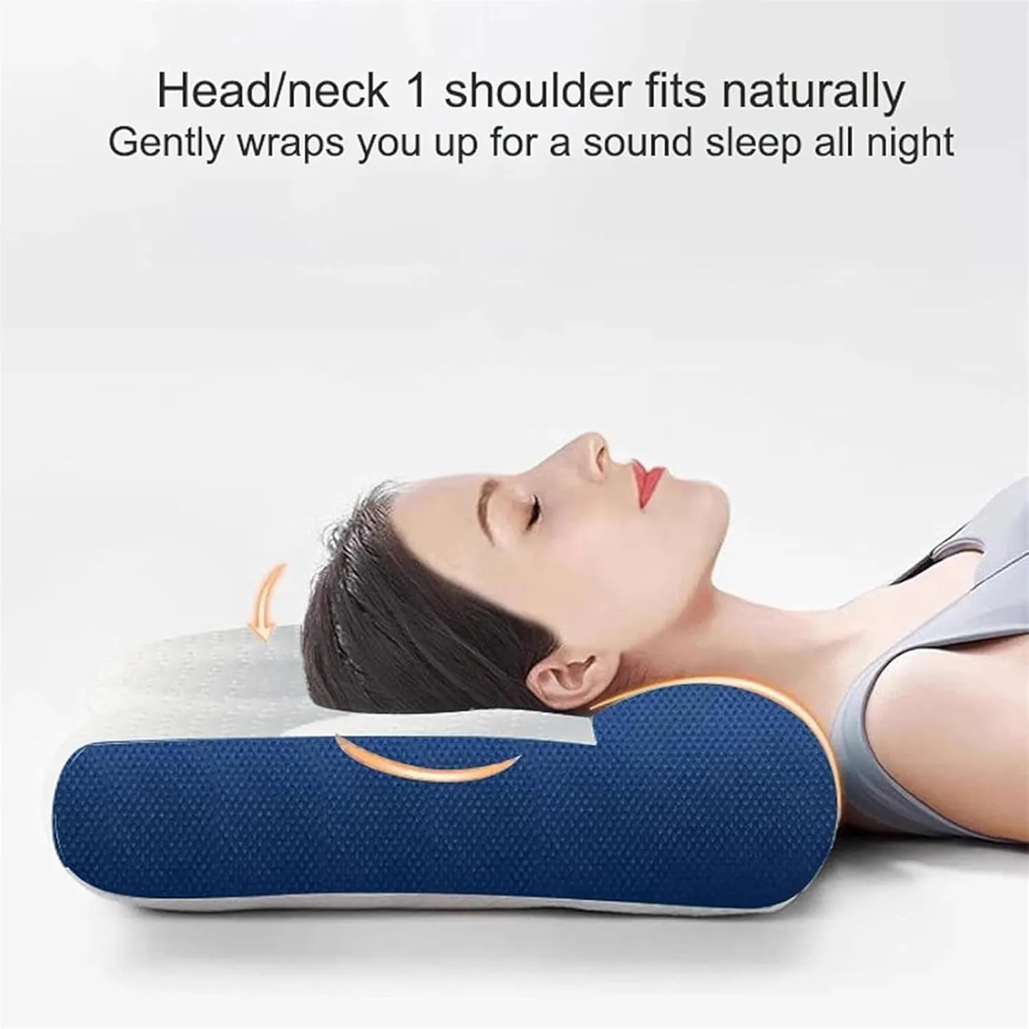 Ultra Fire Cervical Care Pillow, Cervical Support Goose Down Pillow, Cervical Traction Pillow for Sleeping, Traction Cervical Spine Support Pillow, Comfort Goose Down Pillow