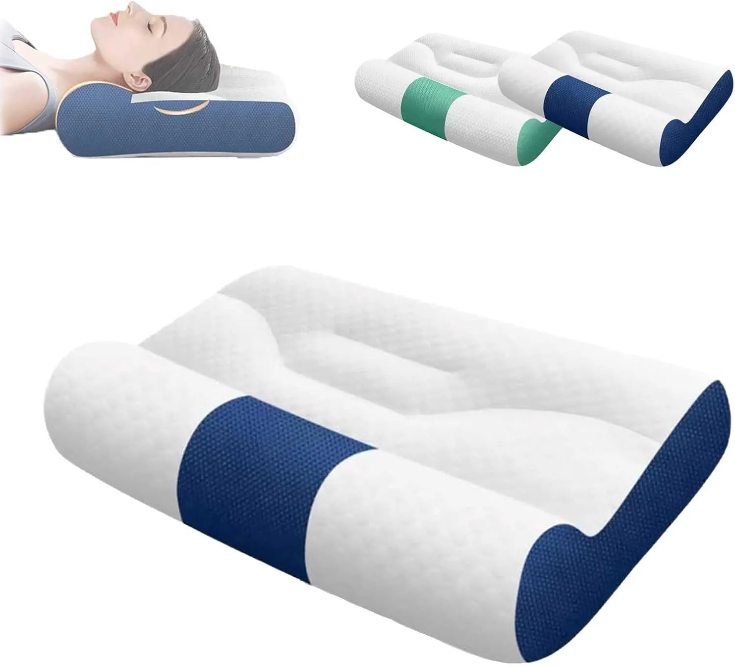 Ultra Fire Cervical Care Pillow, Cervical Support Goose Down Pillow, Cervical Traction Pillow for Sleeping, Traction Cervical Spine Support Pillow, Comfort Goose Down Pillow
