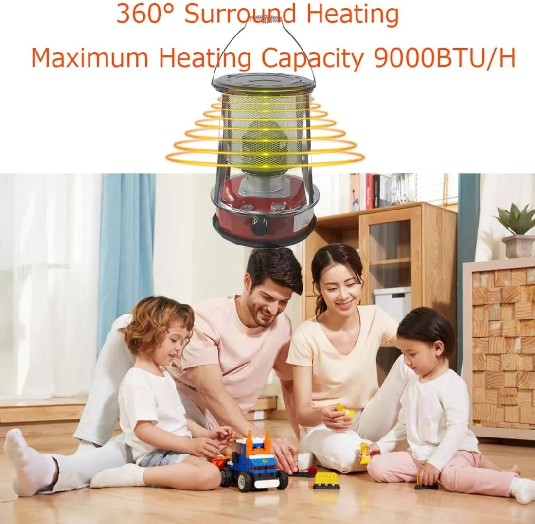 Ultralight Handy Outdoor Oil Heaters Tent Stove for Kerosene Heating Camping Stove Heater/4.6L/Red