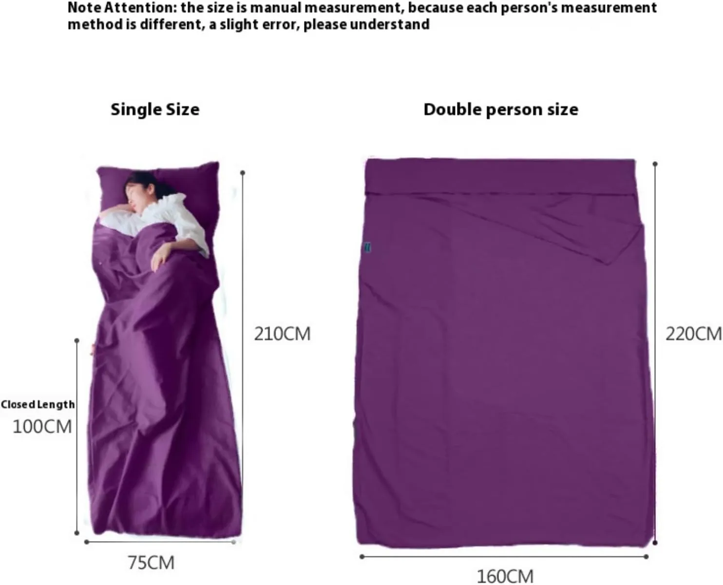 Ultralight Sleeping Bag Liner - Silky Soft Travel Sheet for Camping & Hotels W/Compression Sack, Portable Adult Sleep Sack Insert