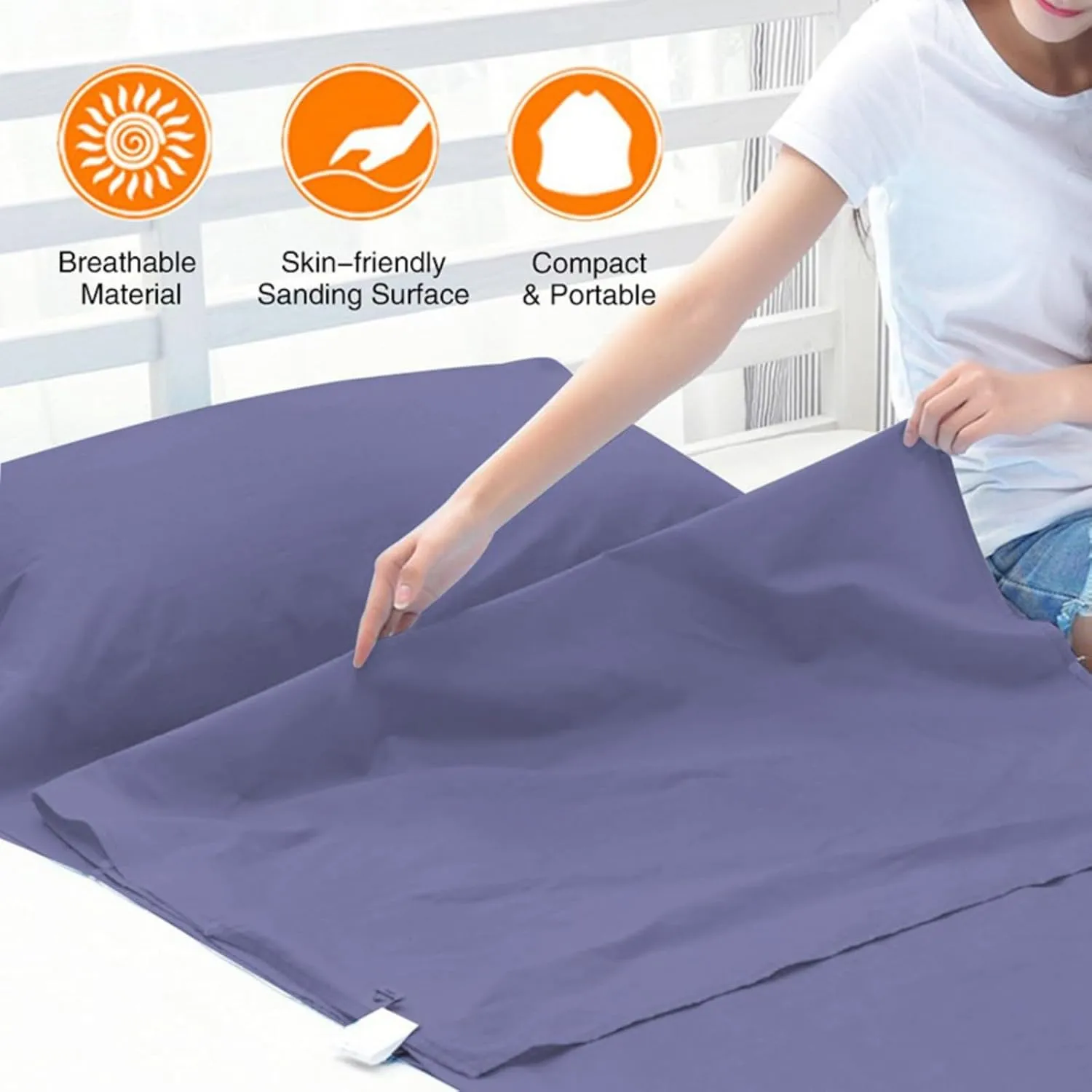 Ultralight Sleeping Bag Liner - Silky Soft Travel Sheet for Camping & Hotels W/Compression Sack, Portable Adult Sleep Sack Insert