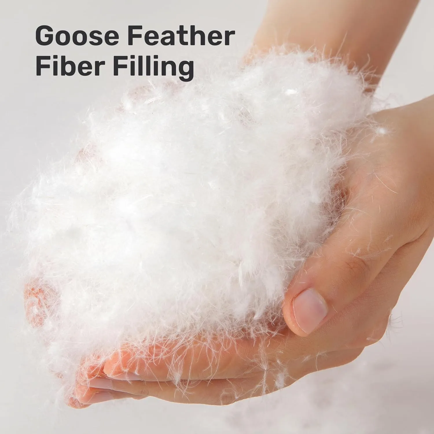 UNIKOME Goose Feather Down Comforter - Cloud-Like Fluffiness Down Feather Comforters, All Season Duvet Insert with Soft Downproof Cover, (Cal King, Blue,108"X94")