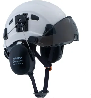 UNINOVA Arborist Helmet Forestry Helmet Chainsaw Helmet with Visor and Earmuffs,OSHA Safety Hard Hat Helmet for Logging Trimming Mowing Climbing Tree Service Garden Work