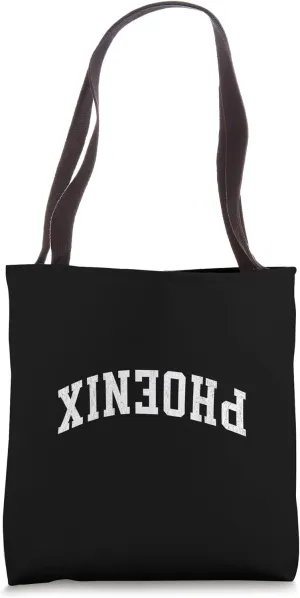 Upside Down City Name Phoenix Tote Bag